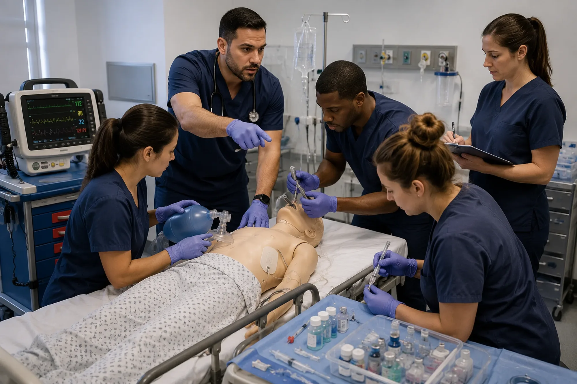 Advanced Cardiovascular Life Support (ACLS) provider training for healthcare professionals