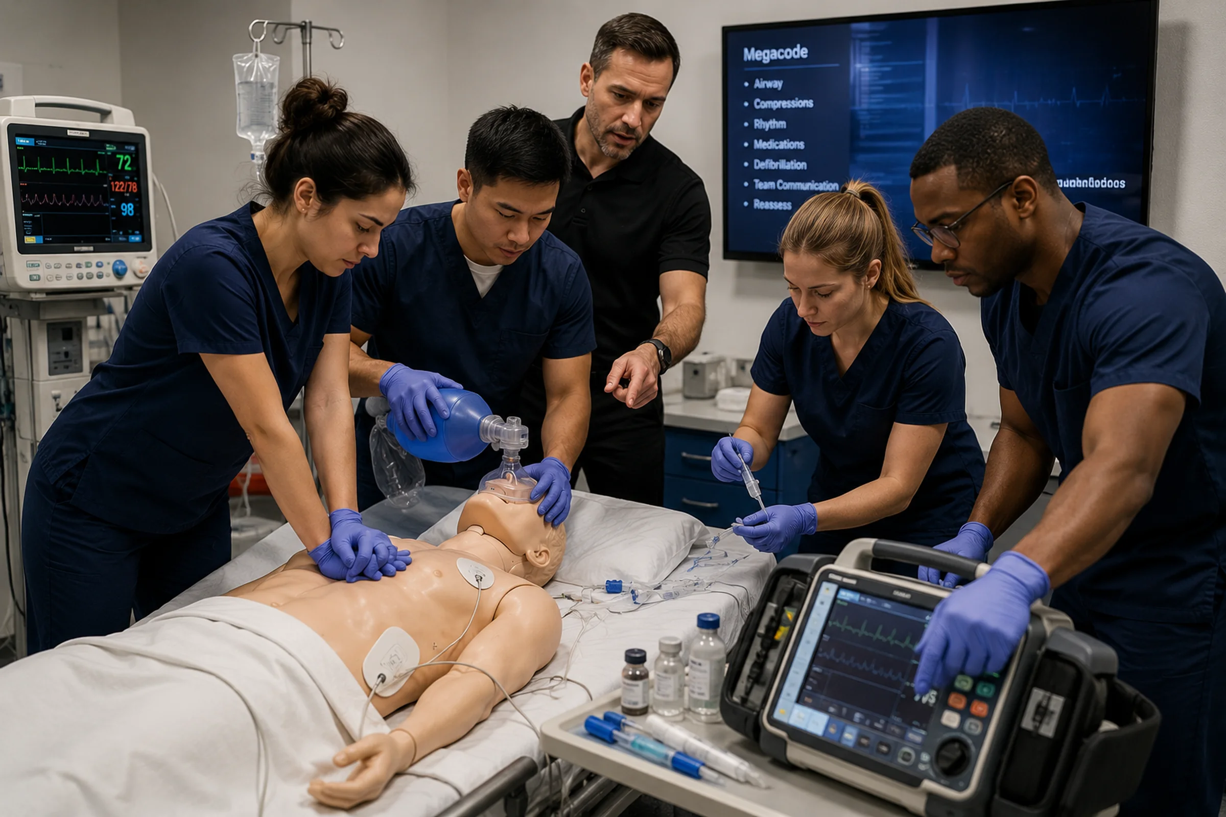 HeartCode Advanced Cardiovascular Life Support (ACLS) hands-on skills session