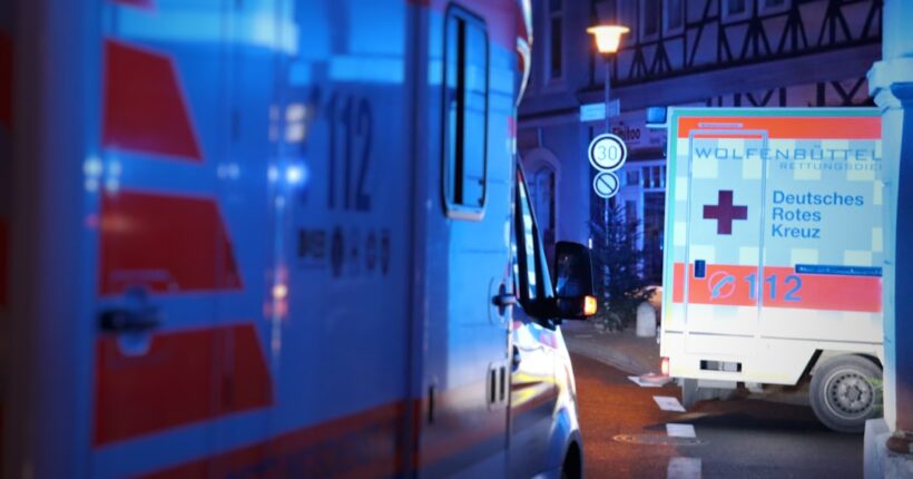 Ambulance representing teleguided intubation and remote EMS airway support
