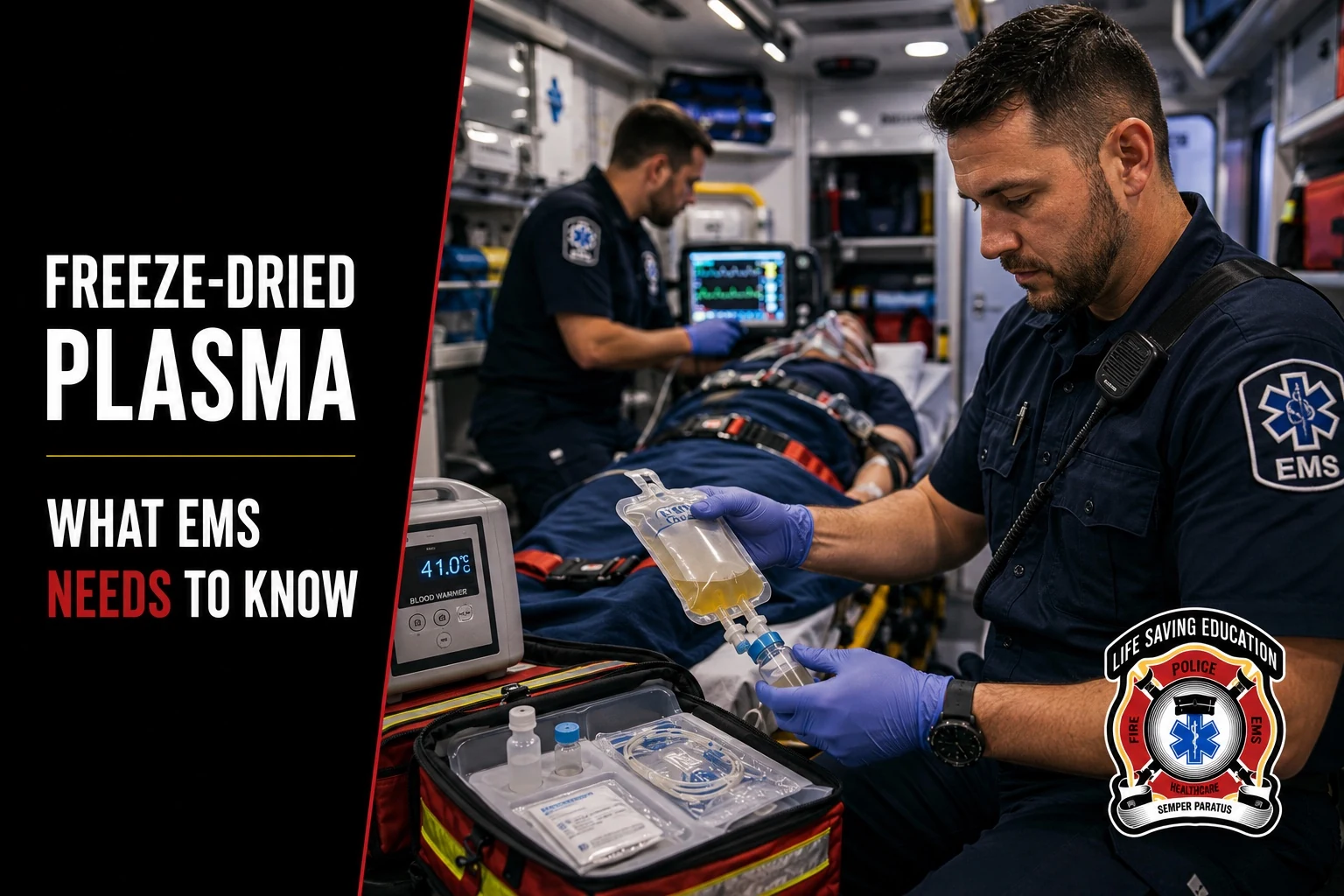 EMS training on freeze-dried plasma and prehospital blood product administration