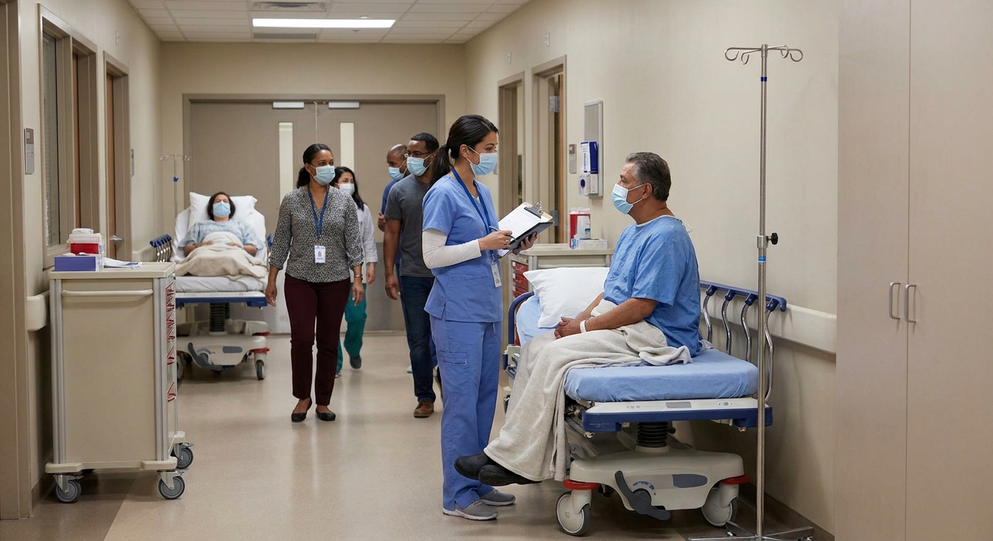 Family comparing emergency room, urgent care, and telehealth options