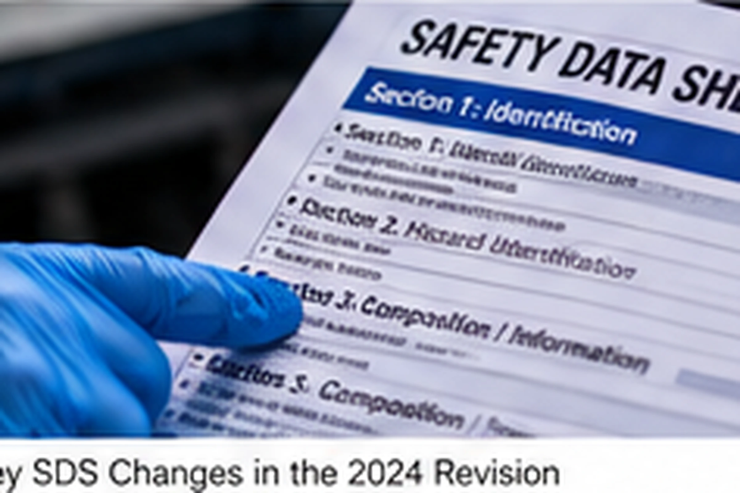 Worker reviewing a Safety Data Sheet as part of a workplace Hazard Communication compliance review